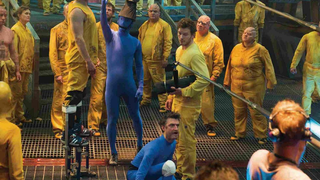 Así son Groot y Rocket, de <em>Guardianes de la Galaxia</em>, durante el rodaje
